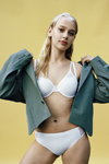 Tia Jonsson. Passionata FW20 lingerie campaign (looks: white bra, white briefs)