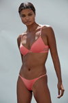 Daniela Braga. LOVE by Victoria. Victoria's Secret lingerie lookbook (looks: pink bra, pink briefs)