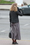 Minsk street fashion. 05/2020. Part 5 (looks: grey skirt, black bag)
