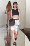 Rabens Saloner show — Copenhagen Fashion Week Digital Runway SS22 (looks: black crop top, silver shorts)