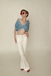 Photoshoot. VOGUE & RETRO (looks: white jeans, red pumps)
