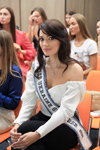 Liza Yastremska. Casting — Miss Universe Ukraine 2021 (looks: white blouse)