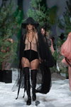 Amoralle lingerie show — Riga Fashion Week SS2022 (looks: black overknees, black boots)