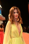 Valentina Cervi. Venice Film Festival 2021. Part 1 (looks: yellownecklineevening dress)
