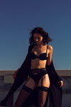 Lingerie & hosiery photoshoot. A Stroll on the Roof