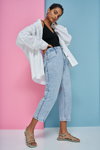 George at ASDA SS 2021 lookbook (looks: sky blue jeans, white blouse)