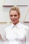 Uma Thurman. Opening ceremony — 94th Oscars. Part 2 (looks: white blouse, blond hair)