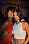 Léna Situations and Thylane Blondeau. Guests — Etam Live Show 2022 (looks: redevening dress, white crop top)