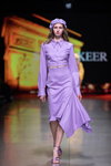 Pokaz Selina Keer — Riga Fashion Week AW22/23 (ubrania i obraz: beret lilakowy)