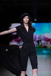 Selina Keer show — Riga Fashion Week AW22/23 (looks: black beret, black jumpsuit)