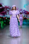 Selina Keer show — Riga Fashion Week AW22/23 (looks: lilac beret, lilac guipure dress)