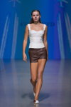 Collected Story show — Riga Fashion Week SS23 (looks: white top, brown shorts)