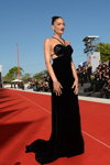 Elodie. Venice Film Festival 2022 (looks: blackevening dress)