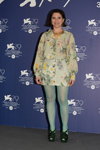 Laura Paredes. Venice Film Festival 2022 (looks: turquoise tights)