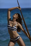 Andrés Sardá SS 2022 swimwear campaign (looks: striped blue and white swimsuit)