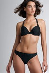 Marlies Dekkers FW 2022 lingerie campaign (looks: black striped briefs, black striped bra)