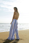 Sara Roka SS 2022 campaign (looks: striped blue and white trousers)