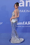 Léa Elui. amfAR Gala Cannes 2023 (looks: silverevening dress)