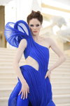 Coco Rocha. amfAR Gala Cannes 2023 (looks: blueevening dress)