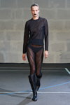Показ 7 Days Active — Copenhagen Fashion Week SS24 (наряды и образы: чёрный прозрачный джемпер, чёрные колготки, чёрные трусы, чёрные сапоги)