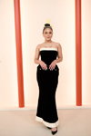 Vanessa Hudgens. Opening ceremony — 95th Oscars (looks: blackevening dress)