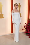 Emily Blunt. Opening ceremony — 95th Oscars (looks: whiteevening dress)