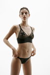 Chantelle X SS23 lingerie campaign (looks: black transparent bra, black transparent briefs)
