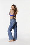Etam FW 23 lingerie campaign. Part 4 (looks: blue bra, sky blue jeans)