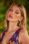 Ramy Brook x Kenneth Jay Lane campaign (looks: multicolored swimsuit)