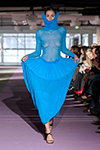 Показ Forza Collective — Copenhagen Fashion Week AW26 (наряды и образы: голубое вечернее платье, чёрные босоножки)