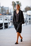 Dekel show — Riga Fashion Week SS27 (outfits: braid, black shorts suit, black blouse)